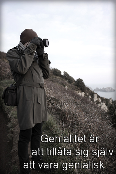 Daniel fotograferar förminskad